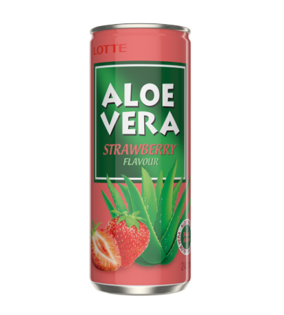 [A5KR-LTC08] 韩国 乐天 芦荟草莓饮料 240ML